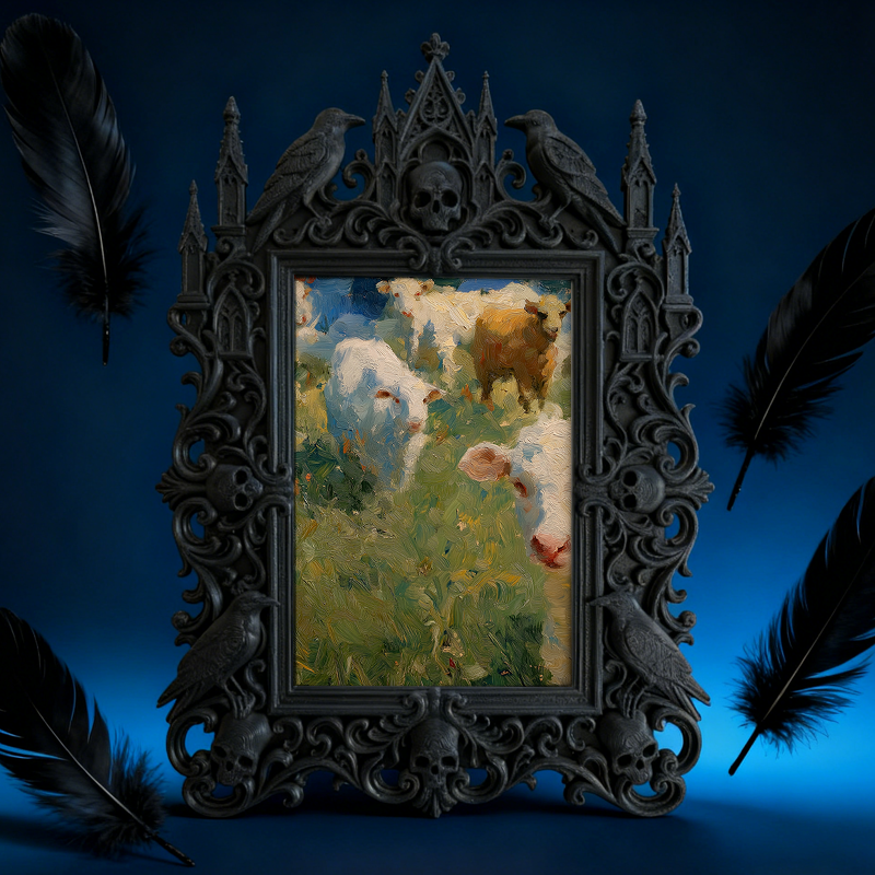 Gothic Dark Frame | Lettering & Calligraphy Studio Decor, Photo Display, Dual-use