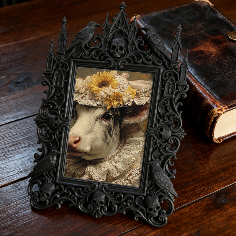 Gothic Dark Frame | Wine Cellar Decor, Photo Frame, Wall/Tabletop