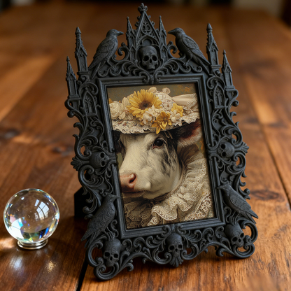 Gothic Dark Frame | Wine Cellar Decor, Photo Frame, Wall/Tabletop