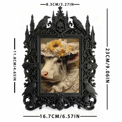 Gothic Dark Frame | Wine Cellar Decor, Photo Frame, Wall/Tabletop