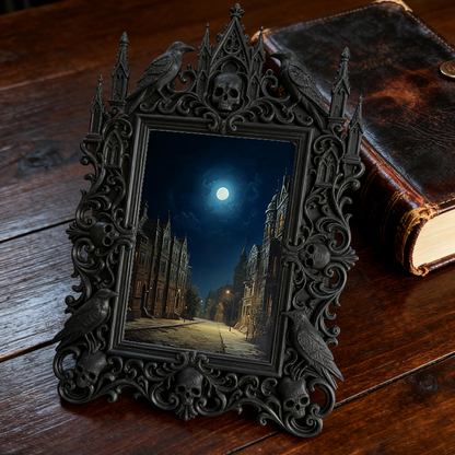 Gothic Dark Frame | Bike Custom Shop Decor, Photo Ornament, Dual-use