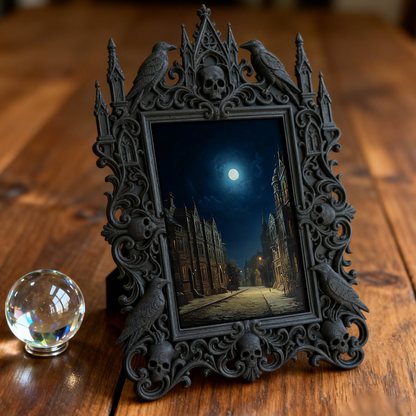 Gothic Dark Frame | Bike Custom Shop Decor, Photo Ornament, Dual-use