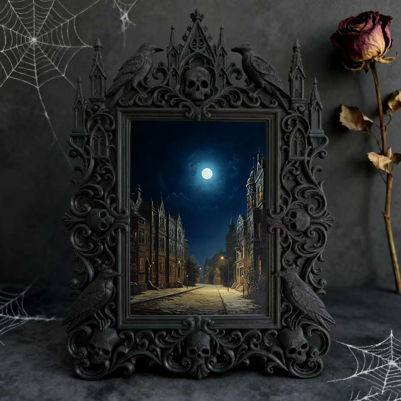 Gothic Dark Frame | Bike Custom Shop Decor, Photo Ornament, Dual-use