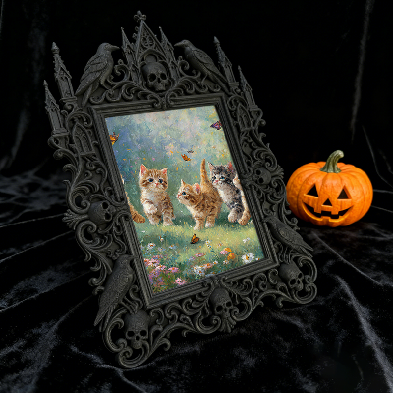 Gothic Dark Frame | Soap Making Studio Decor, Photo Holder, Wall-mountable