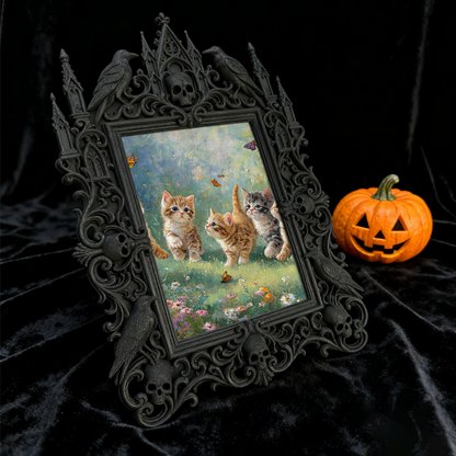Gothic Dark Frame | Soap Making Studio Decor, Photo Holder, Wall-mountable
