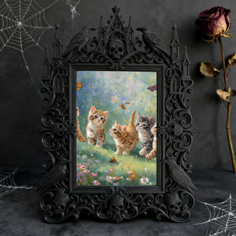 Gothic Dark Frame | Soap Making Studio Decor, Photo Holder, Wall-mountable