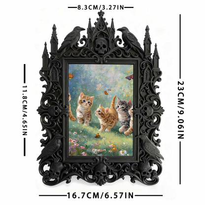 Gothic Dark Frame | Soap Making Studio Decor, Photo Holder, Wall-mountable