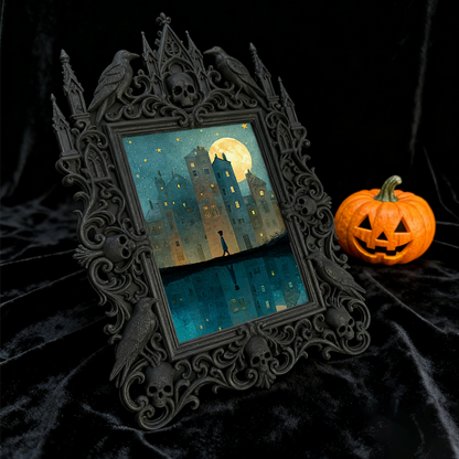 Gothic Dark Frame | Taxidermy Shop Decor, Photo Ornament, Waterproof Plastic