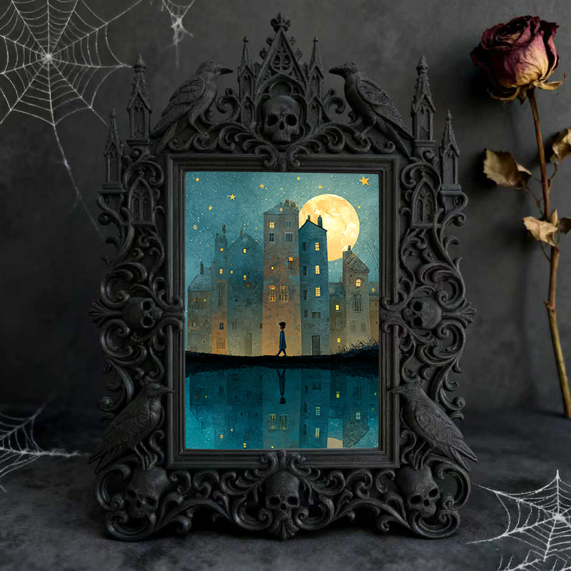 Gothic Dark Frame | Taxidermy Shop Decor, Photo Ornament, Waterproof Plastic