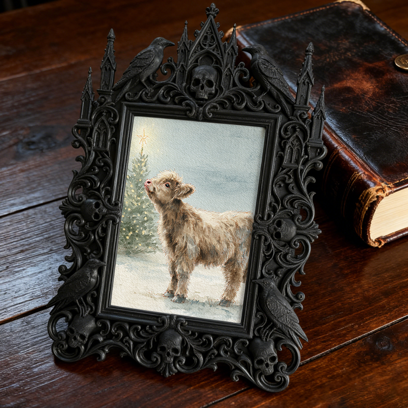 Gothic Dark Frame | Woodworking Studio Decor, Photo Display, Dual-use