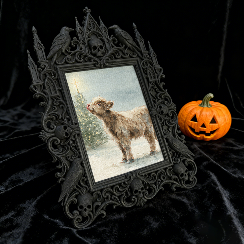 Gothic Dark Frame | Woodworking Studio Decor, Photo Display, Dual-use