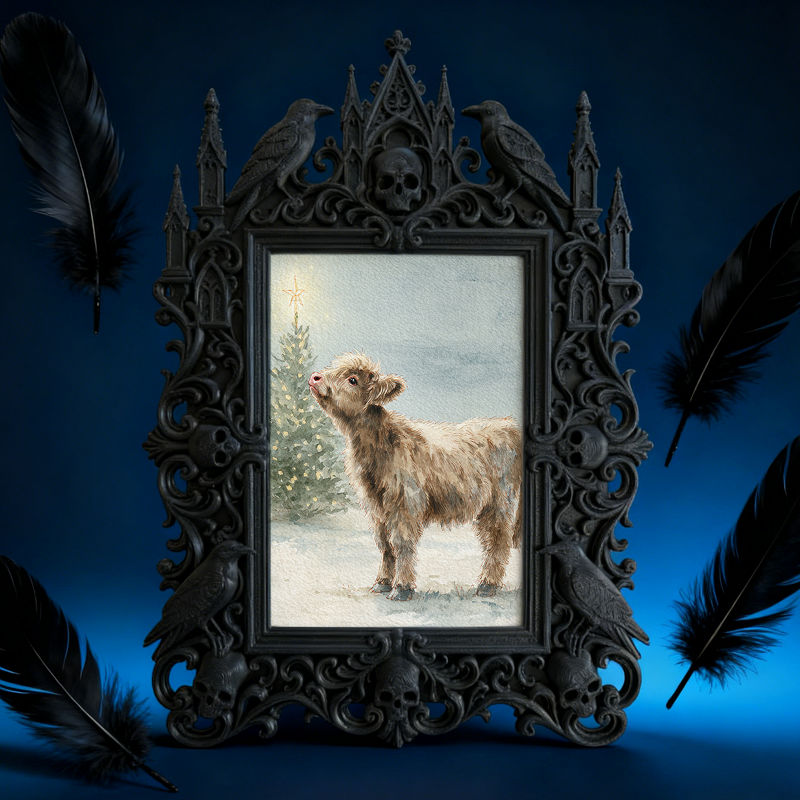 Gothic Dark Frame | Woodworking Studio Decor, Photo Display, Dual-use