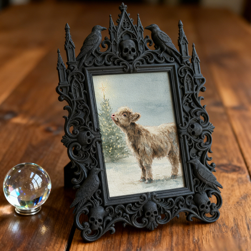 Gothic Dark Frame | Woodworking Studio Decor, Photo Display, Dual-use
