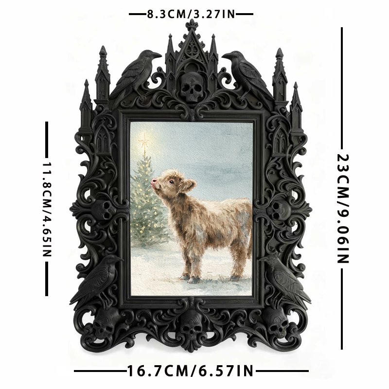 Gothic Dark Frame | Woodworking Studio Decor, Photo Display, Dual-use