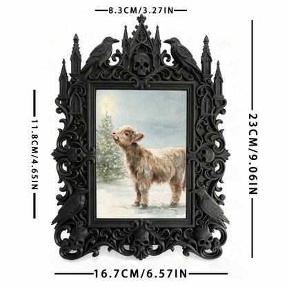 Gothic Dark Frame | Woodworking Studio Decor, Photo Display, Dual-use