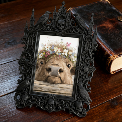 Gothic Dark Frame | Astrology Club Meeting Room Decor, Photo Holder, Waterproof Plastic