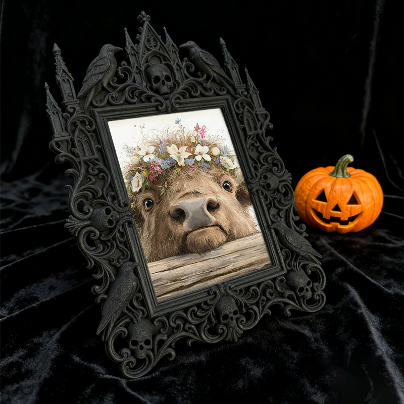 Gothic Dark Frame | Astrology Club Meeting Room Decor, Photo Holder, Waterproof Plastic