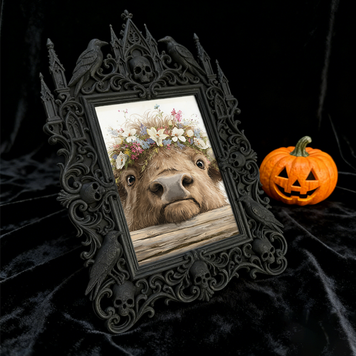 Gothic Dark Frame | Astrology Club Meeting Room Decor, Photo Holder, Waterproof Plastic