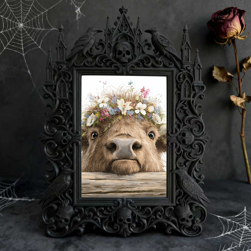 Gothic Dark Frame | Astrology Club Meeting Room Decor, Photo Holder, Waterproof Plastic