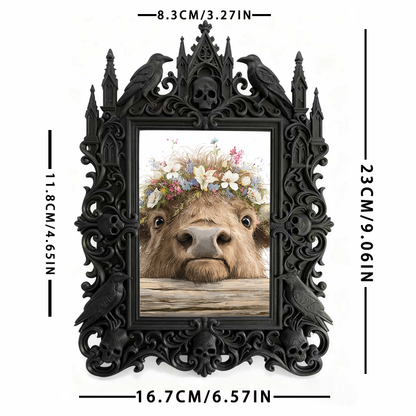 Gothic Dark Frame | Astrology Club Meeting Room Decor, Photo Holder, Waterproof Plastic