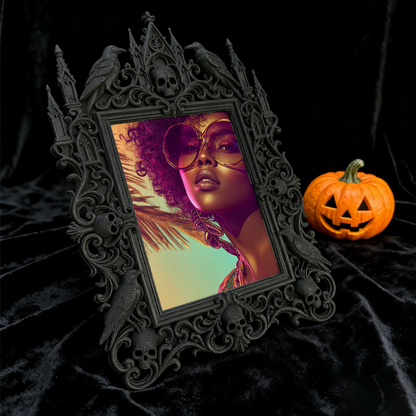 Gothic Dark Frame | Roller Derby Team Locker Room Decor, Photo Ornament, Wall/Tabletop