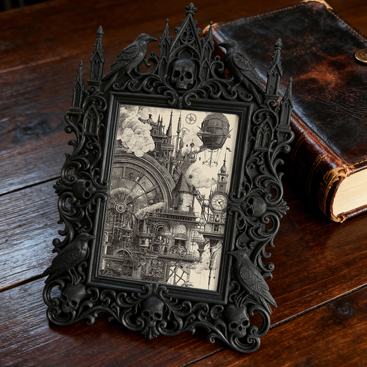 Gothic Dark Frame | Candle Wax Seal Studio Decor, Photo Display, Dual-use