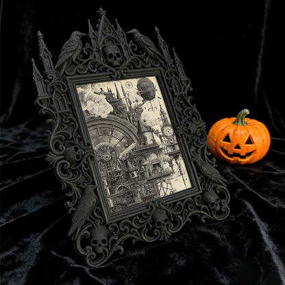 Gothic Dark Frame | Candle Wax Seal Studio Decor, Photo Display, Dual-use