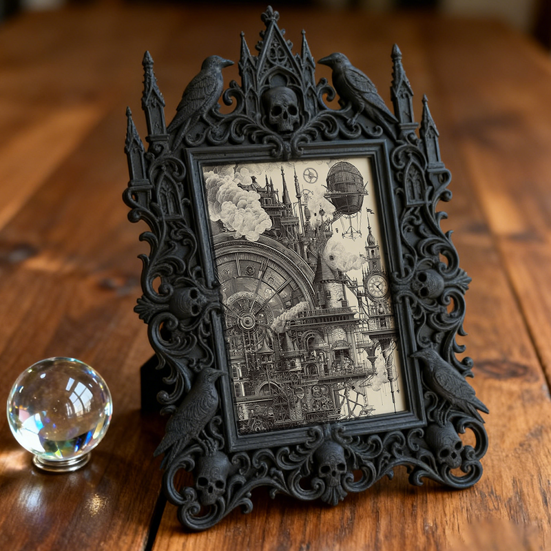 Gothic Dark Frame | Candle Wax Seal Studio Decor, Photo Display, Dual-use