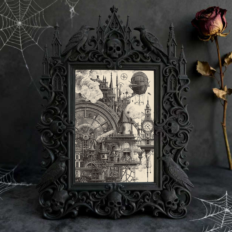 Gothic Dark Frame | Candle Wax Seal Studio Decor, Photo Display, Dual-use