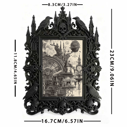 Gothic Dark Frame | Candle Wax Seal Studio Decor, Photo Display, Dual-use
