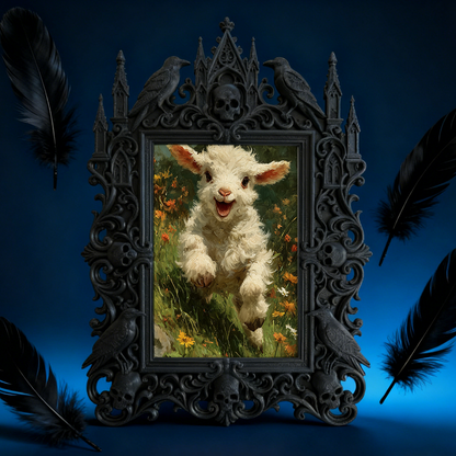 Gothic Dark Frame | Gothic Plant Shop Decor, Photo Holder, Waterproof Plastic Frame