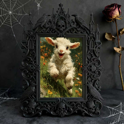 Gothic Dark Frame | Gothic Plant Shop Decor, Photo Holder, Waterproof Plastic Frame