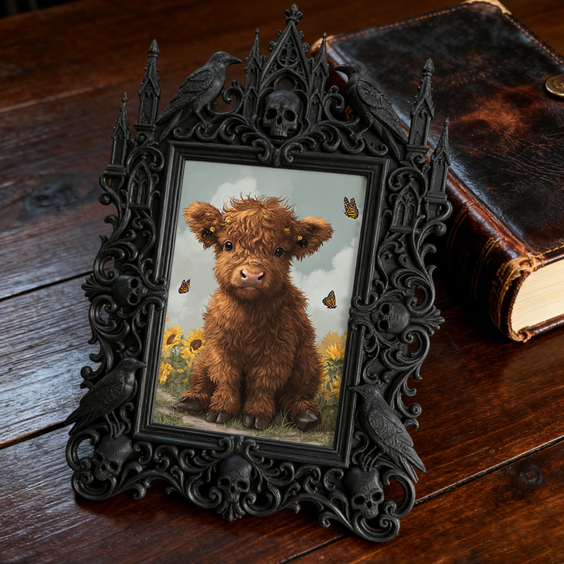 Gothic Dark Frame | Escape Room Themed Decor, Photo Prop, Wall-mountable