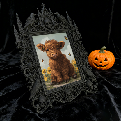 Gothic Dark Frame | Escape Room Themed Decor, Photo Prop, Wall-mountable