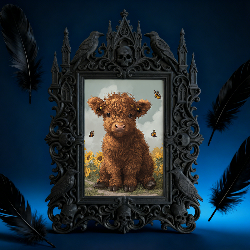 Gothic Dark Frame | Escape Room Themed Decor, Photo Prop, Wall-mountable