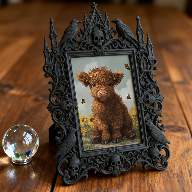 Gothic Dark Frame | Escape Room Themed Decor, Photo Prop, Wall-mountable