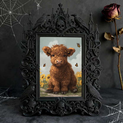 Gothic Dark Frame | Escape Room Themed Decor, Photo Prop, Wall-mountable