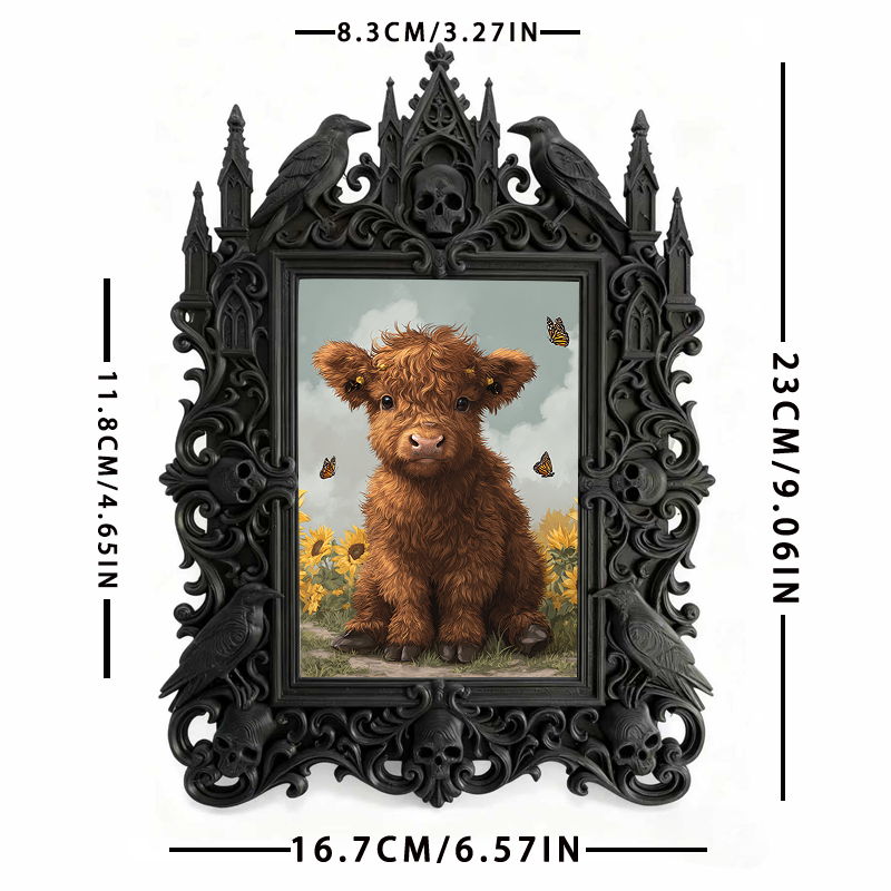 Gothic Dark Frame | Escape Room Themed Decor, Photo Prop, Wall-mountable