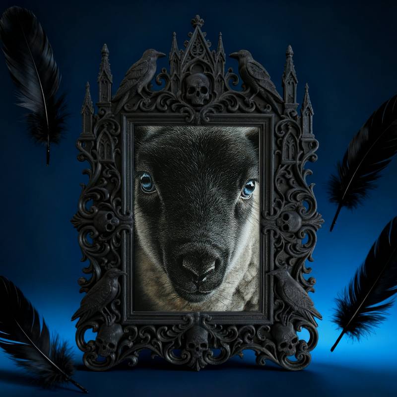 Gothic Dark Frame | Handmade Soap Shop Decor, Photo Holder, Wall/Tabletop