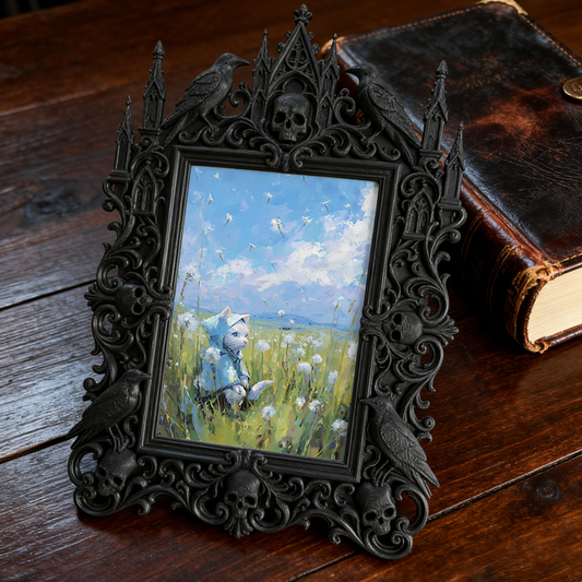 Gothic Dark Frame | Vintage Typewriter Collection Room Decor, Photo Ornament, Waterproof Plastic