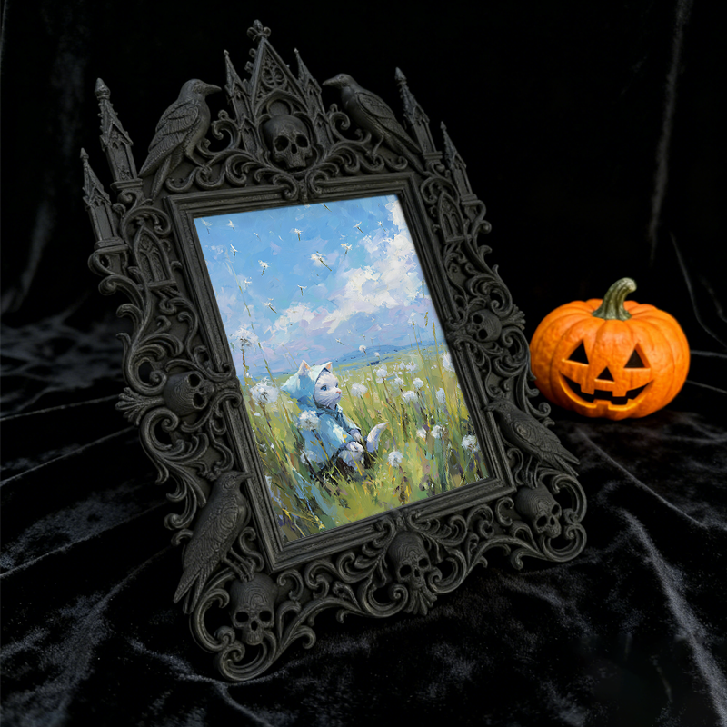 Gothic Dark Frame | Vintage Typewriter Collection Room Decor, Photo Ornament, Waterproof Plastic