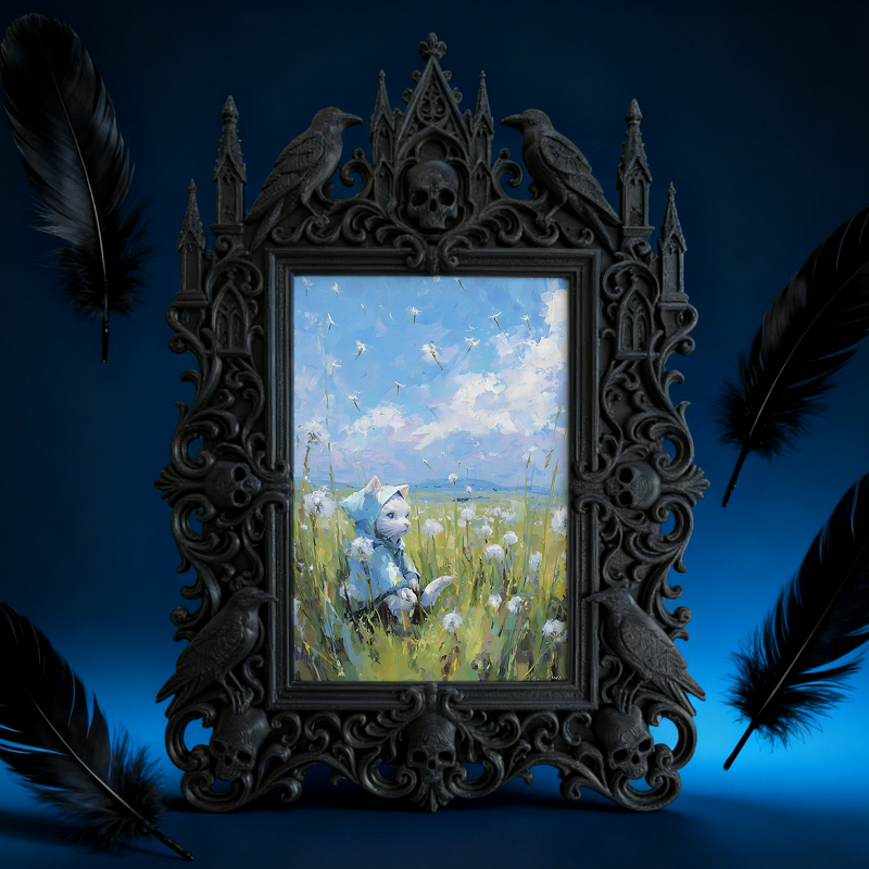 Gothic Dark Frame | Vintage Typewriter Collection Room Decor, Photo Ornament, Waterproof Plastic