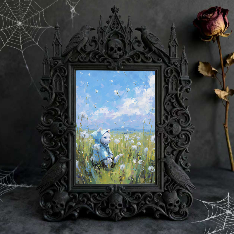 Gothic Dark Frame | Vintage Typewriter Collection Room Decor, Photo Ornament, Waterproof Plastic
