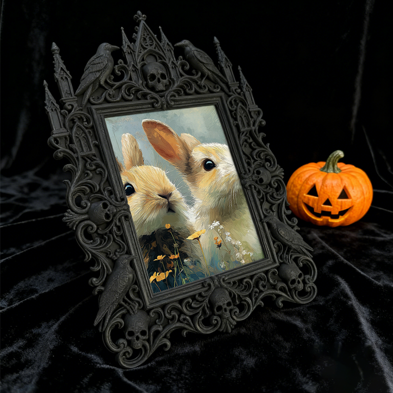 Gothic Dark Frame | Yoga Studio Dark Corner Decor, Photo Display, Dual-use