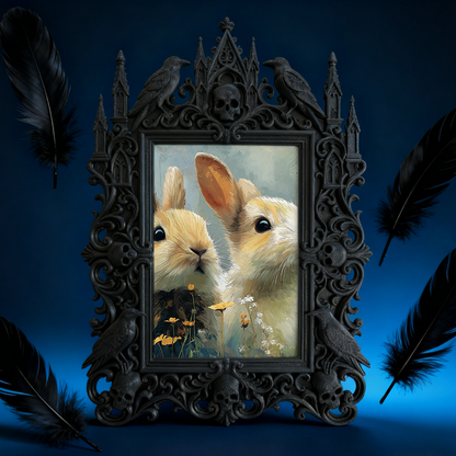 Gothic Dark Frame | Yoga Studio Dark Corner Decor, Photo Display, Dual-use