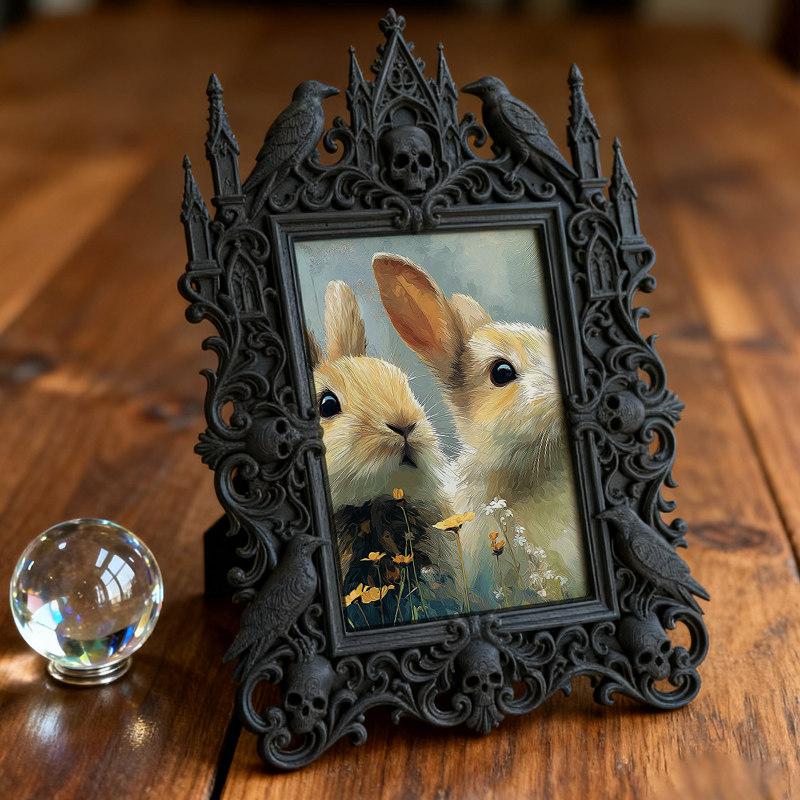 Gothic Dark Frame | Yoga Studio Dark Corner Decor, Photo Display, Dual-use