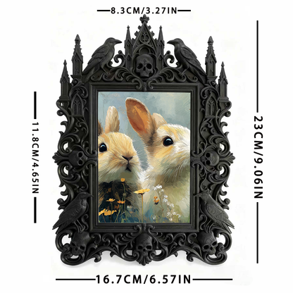 Gothic Dark Frame | Yoga Studio Dark Corner Decor, Photo Display, Dual-use