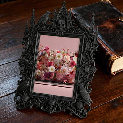 Gothic Dark Frame | Custom Tattoo Flash Shop Decor, Photo Holder, Waterproof Plastic Frame