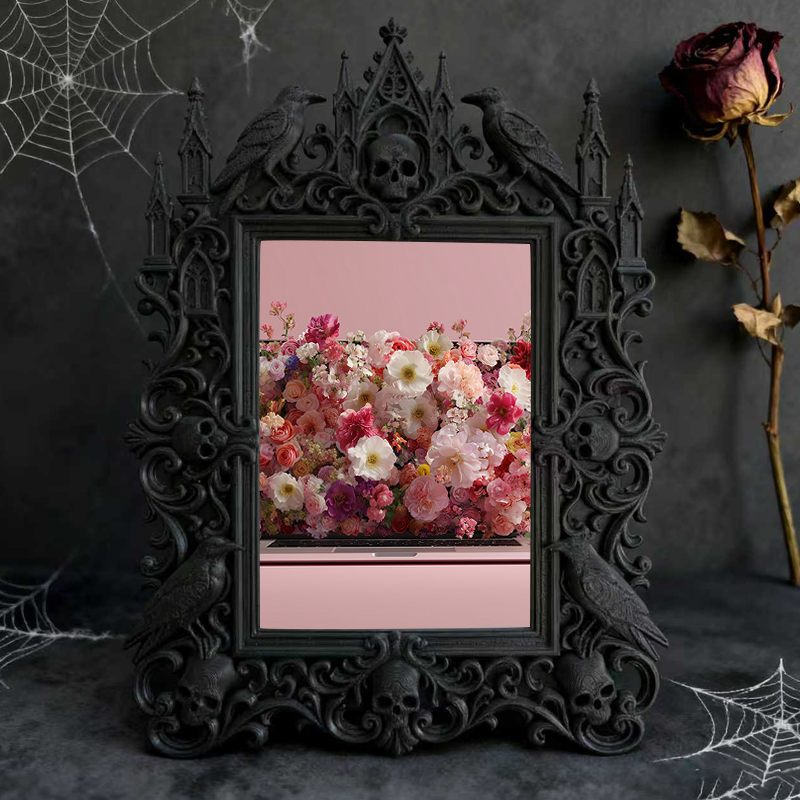 Gothic Dark Frame | Custom Tattoo Flash Shop Decor, Photo Holder, Waterproof Plastic Frame