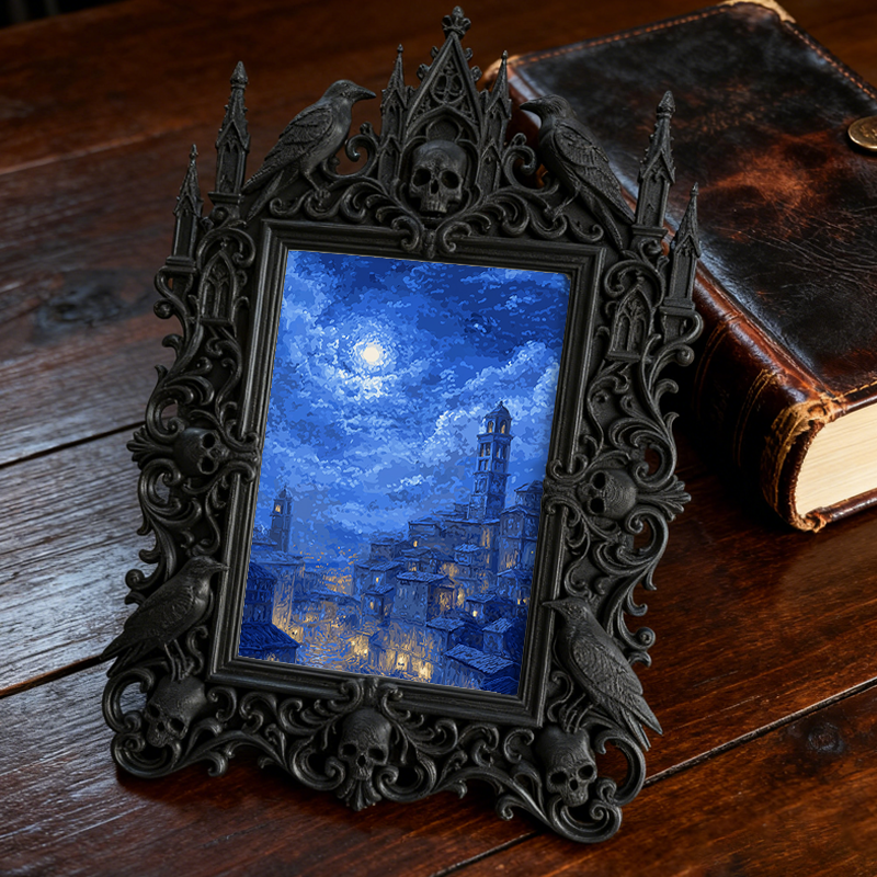 Gothic Dark Frame | Bird Watching Hut Decor, Photo Prop, Wall/Tabletop